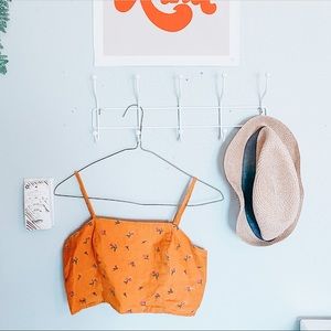 American eagle floral corduroy crop top